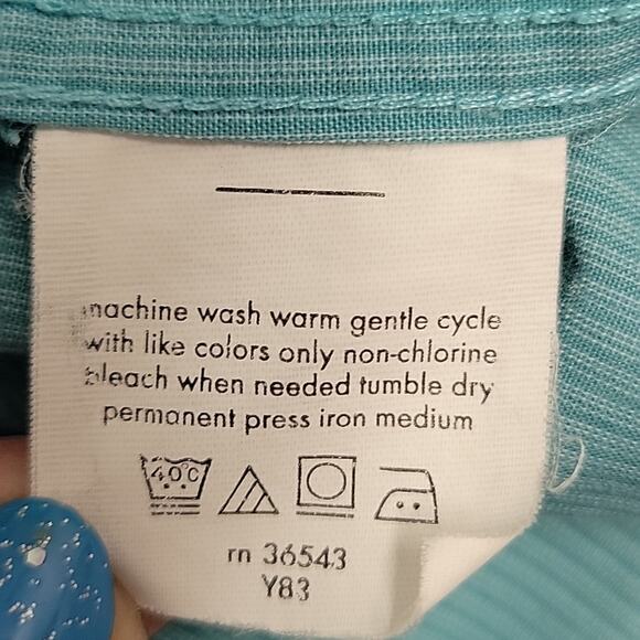 Arrow Mens Wrinkle Free Long Sleeved Button Front and Cuff Dress Shirt Size XXL - Picture 8 of 10